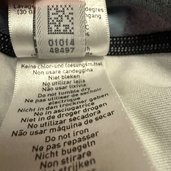 Speedo Endurance Crazy Check One Piece Swimsuit Crossback Front Lined Size 8 US - Picture 10 of 12